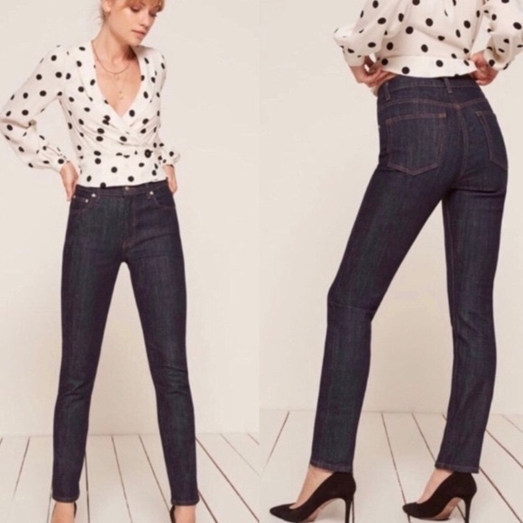 Reformation Denim - Reformation High & Slim Hayes Blue Skinny Jeans, size 23